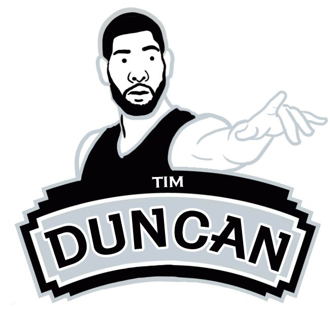 San Antonio Spurs Tim Duncan Logo iron on transfers